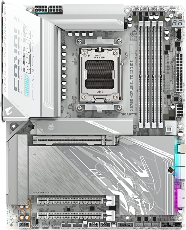 GIGABYTE X870E AORUS ELITE X3D ICE Motherboard