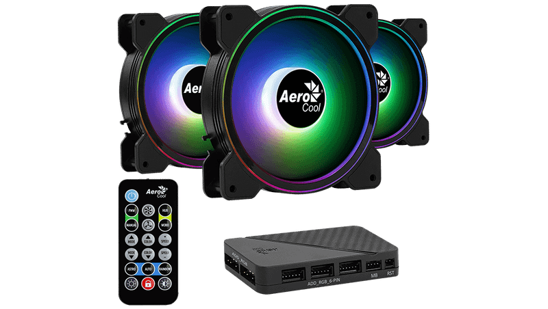 AeroCool Saturn 12F ARGB Pro Black 3-Pack