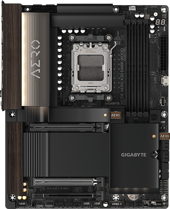 GIGABYTE X870E AERO X3D DARK WOOD Motherboard