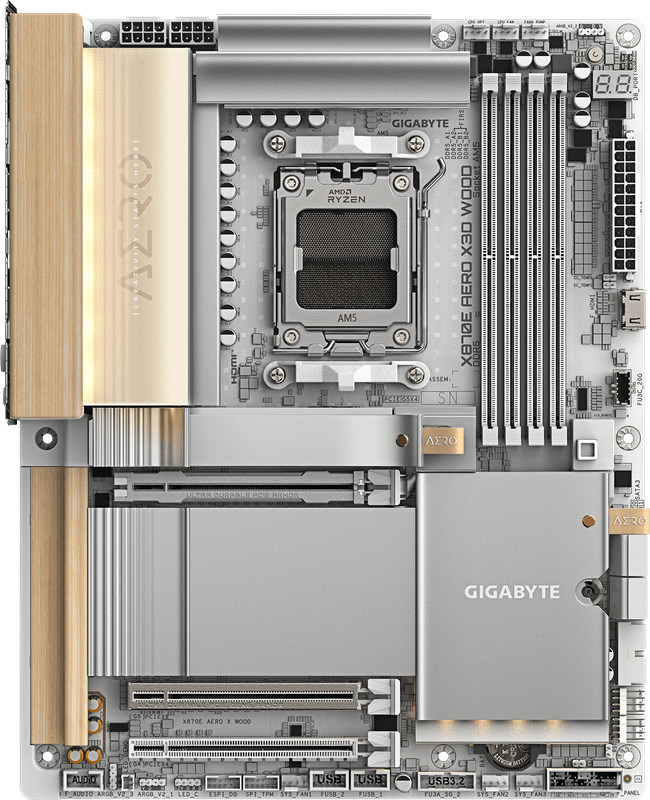 GIGABYTE X870E AERO X3D WOOD Motherboard
